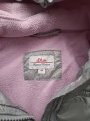 Vorschaubild 3 von Mädchen Winterjacke Steppjacke Gr. 86 Grau Pink Fleecefutter