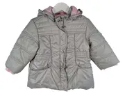 Vorschaubild 1 von Mädchen Winterjacke Steppjacke Gr. 86 Grau Pink Fleecefutter