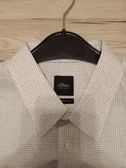 Vorschaubild 2 von Herren Freizeithemd Kurzarm Gr. L Blau Gepunktet Baumwolle