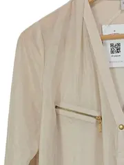 Vorschaubild 3 von Damen Bluse Gr. 34/XS Beige Langarm Modern