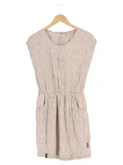 Vorschaubild 1 von Damen Freizeitkleid Gr. 38/M Beige Casual Punkte Viskose