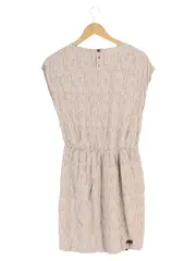 Vorschaubild 2 von Damen Freizeitkleid Gr. 38/M Beige Casual Punkte Viskose