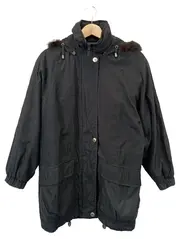 Vorschaubild 1 von Damen Outdoorjacke Schwarz Gr. 38/M Kapuze Fellbesatz