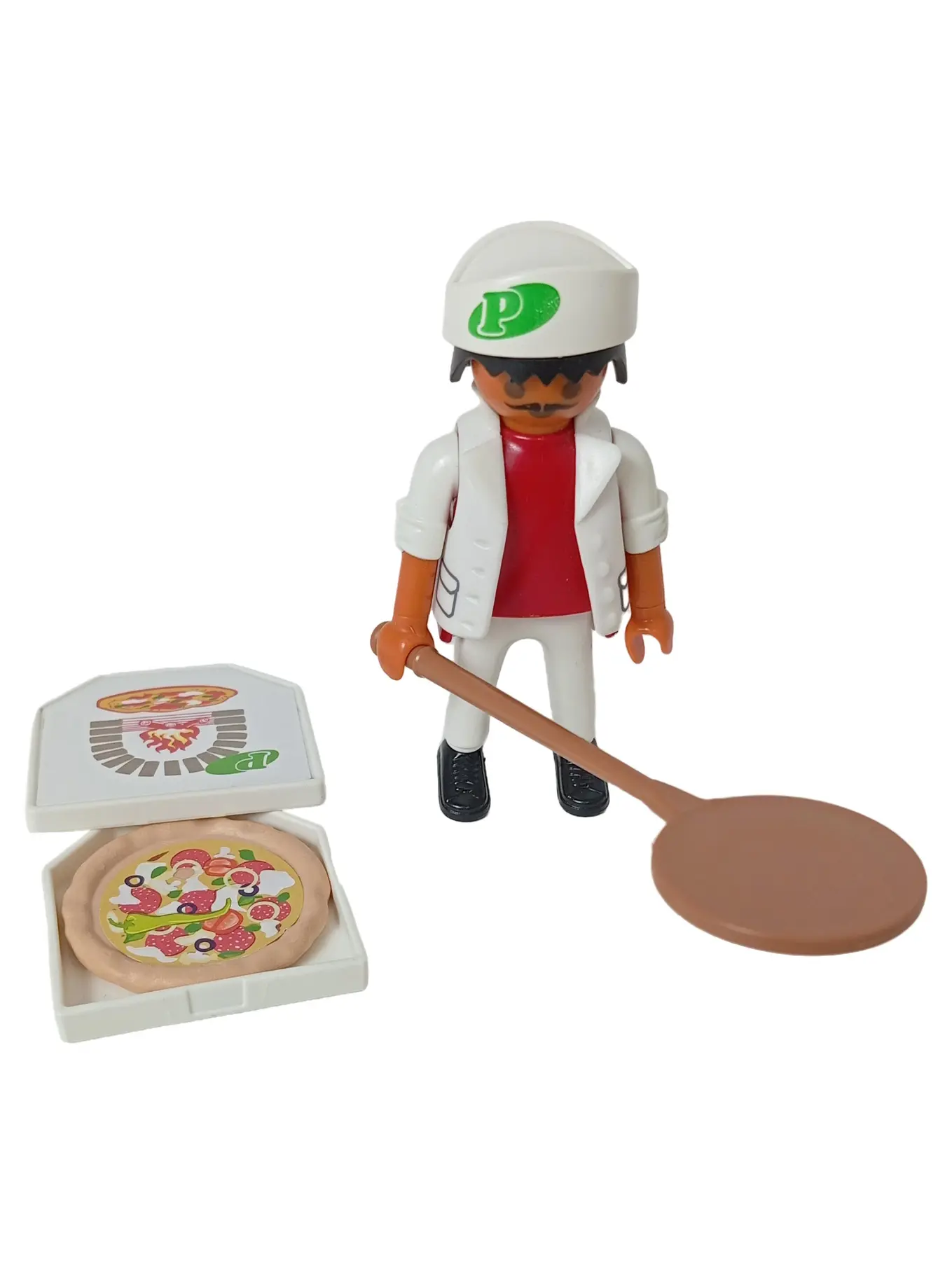 PLAYMOBIL Spielfigur Pizzabäcker Koch mit Pizza Schaufel Set Kinder