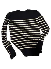 Vorschaubild 2 von Damen Pullover Streifenpullover Maritim Blau Weiß Gr. S