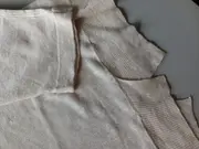 Vorschaubild 3 von Wrap Damen Strick-Shirt Gr. 40 L Leinen Beige Casual Lochmuster