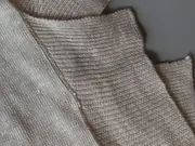 Vorschaubild 4 von Wrap Damen Strick-Shirt Gr. 40 L Leinen Beige Casual Lochmuster