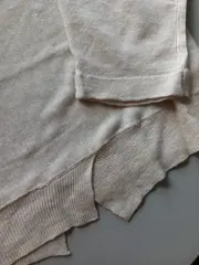 Vorschaubild 7 von Wrap Damen Strick-Shirt Gr. 40 L Leinen Beige Casual Lochmuster