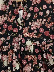 Vorschaubild 3 von Damen Bluse Blumenmuster Langarm Rüschen Schleife Mehrfarbig XS