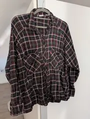 Vorschaubild 4 von Damen Hemdbluse Flanellhemd Kariert Rot Gr. 52 Langarm Casual