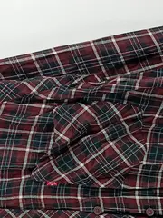 Vorschaubild 8 von Damen Hemdbluse Flanellhemd Kariert Rot Gr. 52 Langarm Casual