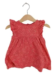 Vorschaubild 1 von Baby Body Mädchen Gr. 74 Rot Florales Muster Rüschen Knopfleiste