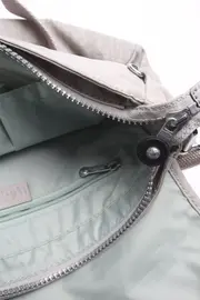 Vorschaubild 3 von Henkeltasche Damen Grau Stoff Polyamid Schultertasche Casual Elegant