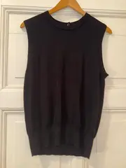 Vorschaubild 2 von Damen Leichte Weste Gr. 40/L Schwarz Basic Ärmellos