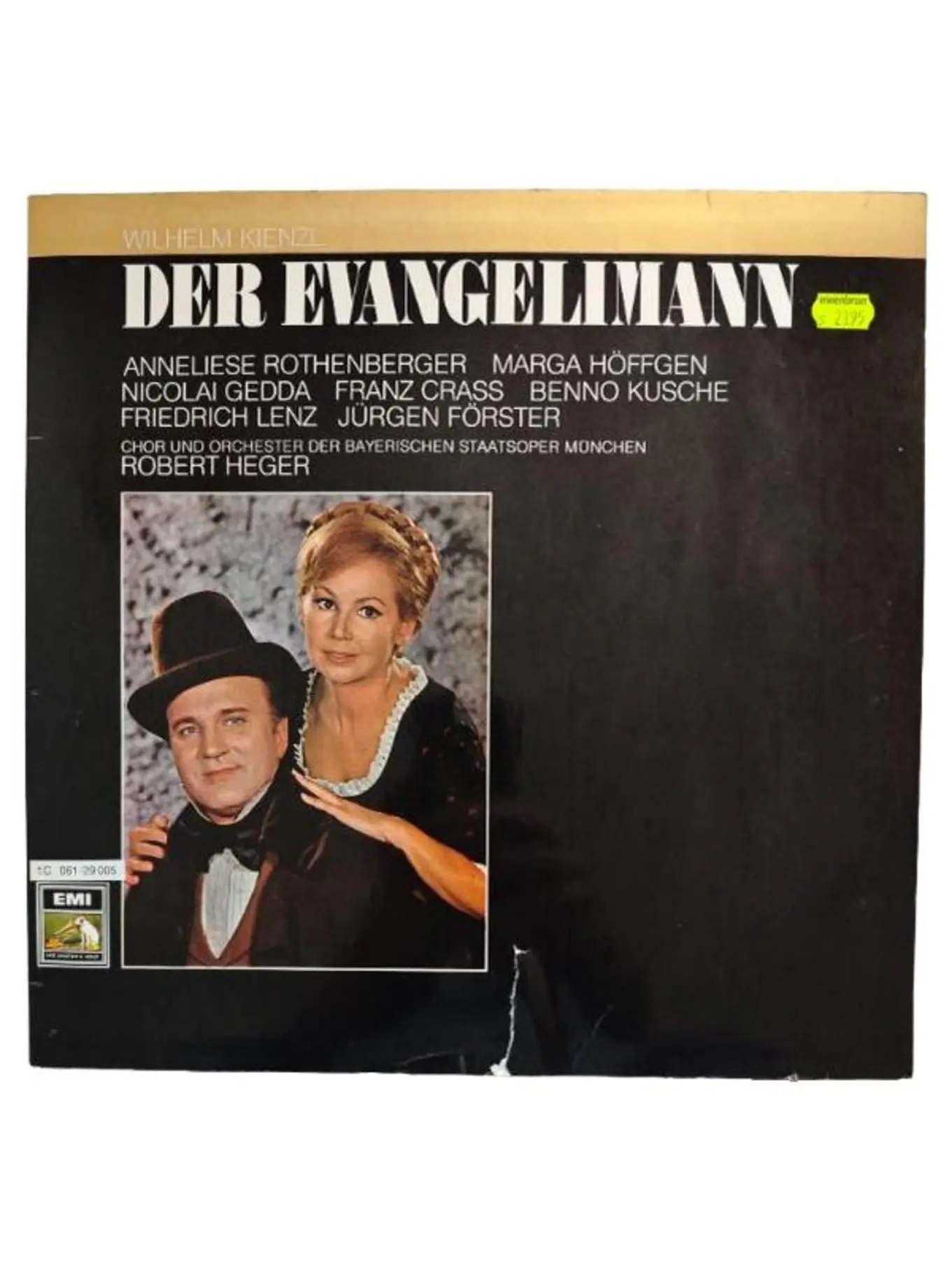 EMI Wilhelm Kienzl Der Evangelimann Vinyl LP Rothenberger Gedda Heger