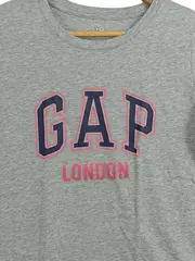 Vorschaubild 2 von Damen T-Shirt London Logo Grau Gr. XS 34 Baumwolle Casual