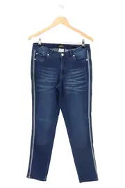 Vorschaubild 1 von Damen Jeans Straight Leg Gr. 38/M Blau Casual mit Seitenstreifen