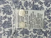 Vorschaubild 4 von Damen Bluse Gr. 36/S Blau Blumenmuster Kurzarm Klassisch