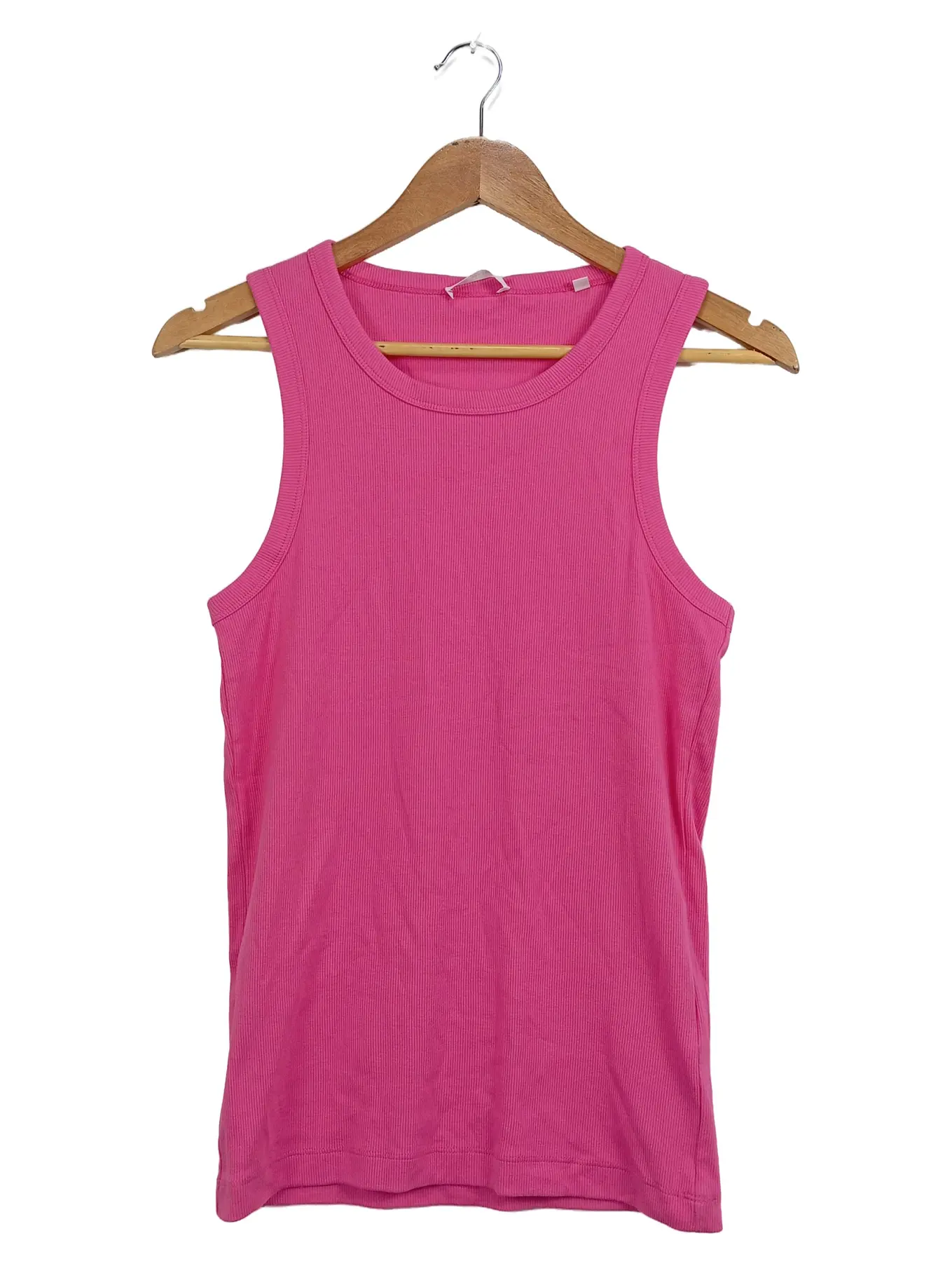 OPUS Damen Top 40 Pink Basic Rippstrick Ärmellos