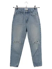 Vorschaubild 1 von Damen Destroyed Jeans Gr. 36/S Blau High Waist Mom Fit Casual