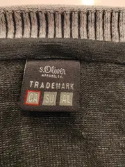 Vorschaubild 2 von Herren Pullover V-Ausschnitt Grau Meliert Baumwolle Gr. XXL