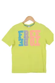 Vorschaubild 1 von Damen T-Shirt Gelb Gr. 36/S Casual Schriftzug Kurzarm