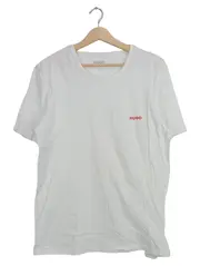 Vorschaubild 1 von Herren T-Shirt Gr. 52/XL Weiß Casual Logo-Print Baumwolle