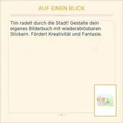 Vorschaubild 3 von Stickerbuch Tim in der Stadt Kinder Sticker aus Folie ablösbar