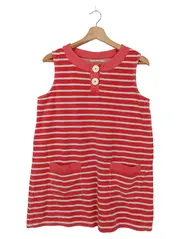 Vorschaubild 1 von Kinder Sommerkleid Gr. 140 Rot Gestreift Maritim Casual