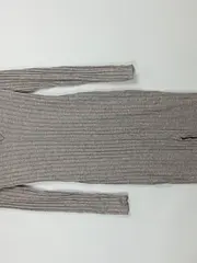 Vorschaubild 5 von Damen Strickkleid Rippstrick V-Ausschnitt Langarm Grau Gr. M