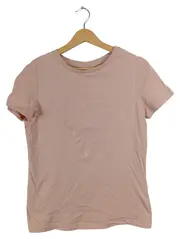 Vorschaubild 2 von Damen T-Shirt Logo Dreieck Rosa Gr. XS 34 Baumwolle