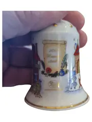 Vorschaubild 2 von Weihnachtsglocke 2002 Hansestadt Porzellan Boot weiß 7cm