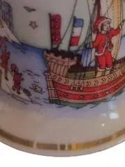 Vorschaubild 4 von Weihnachtsglocke 2002 Hansestadt Porzellan Boot weiß 7cm