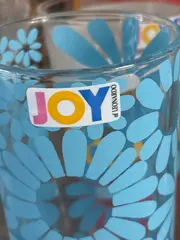 Vorschaubild 3 von Joy Trinkglas 15cm Türkis Blumenmuster Glas Alltag