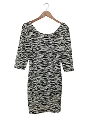 Vorschaubild 1 von Businesskleid Damen Gr. 36 S Abstrakt Mehrfarbig Elegant 3/4 Arm