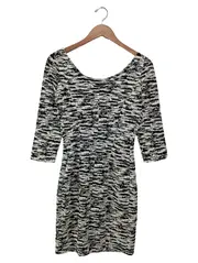 Vorschaubild 2 von Businesskleid Damen Gr. 36 S Abstrakt Mehrfarbig Elegant 3/4 Arm