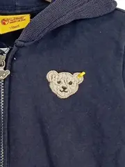 Vorschaubild 2 von Kinder Kapuzenpullover Jacke Blau Bären Applikation Gr. 110