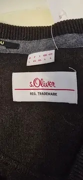 Vorschaubild 2 von Herren Pullover V-Ausschnitt Braun Baumwolle Gr. L