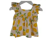 Vorschaubild 1 von Sommerkleid Mädchen Gr. 86 Zitronenmuster Rüschen gelb