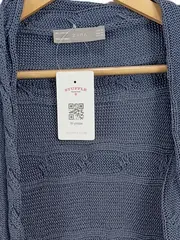 Vorschaubild 3 von Damen Strickjacke Blau Gr. 38/M Casual Cardigan Kurzarm