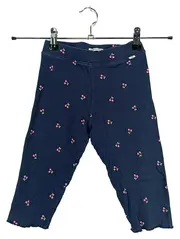 Vorschaubild 1 von Leggings Mädchen Kirschenmuster Blau Gr. 128 Rippstrick