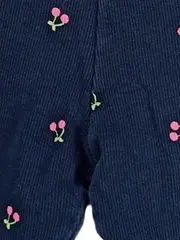 Vorschaubild 2 von Leggings Mädchen Kirschenmuster Blau Gr. 128 Rippstrick