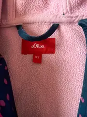 Vorschaubild 3 von Mädchen Softshell Jacke Kapuze Gr. 92 Blau Pink Punkte