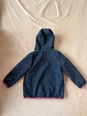 Vorschaubild 2 von Mädchen Softshell Jacke Kapuze Gr. 92 Blau Pink Punkte
