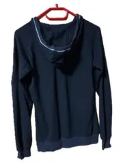 Vorschaubild 2 von Damen Kapuzenpullover Wickeloptik Schwarz Gr. M Sportlich Hoodie