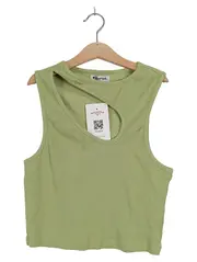 Vorschaubild 1 von Damen Top Modern Grün Rippstrick Cut-Out Größe L