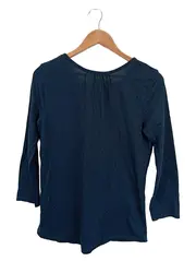 Vorschaubild 2 von Damen Pullover Gr. XS 32 Blau Gestreift 3/4 Arm Baumwolle Casual