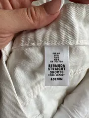 Vorschaubild 2 von Damen Jeans Shorts Bermuda High Waist Weiß Gr. 40 Baumwolle