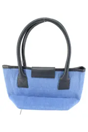 Vorschaubild 2 von Henkeltasche Damen Blau Stoff Leder Klassisch Casual 29x15cm
