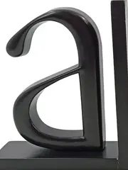 Vorschaubild 2 von Buchstützen ABC Buchstaben Schwarz Metall Holz Modern Regal Deko 2er